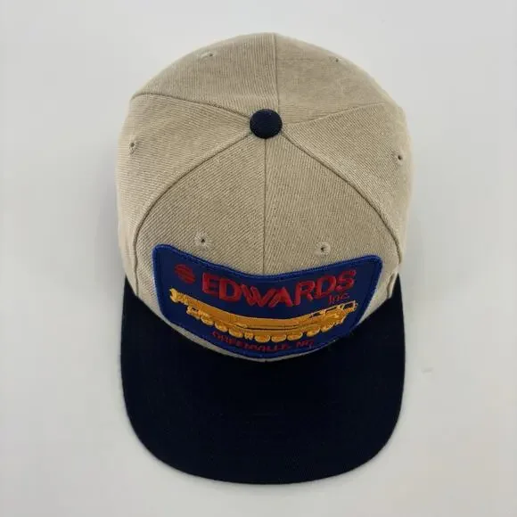 Vintage Edwards Patch Hat Cap SnapBack Trucker K Products Manufacturing Cranes - Picture 2 of 6